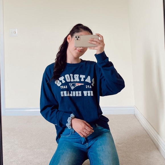 NFL New England Patriots Navy Long Sleeve Tee - Picture 4 of 8